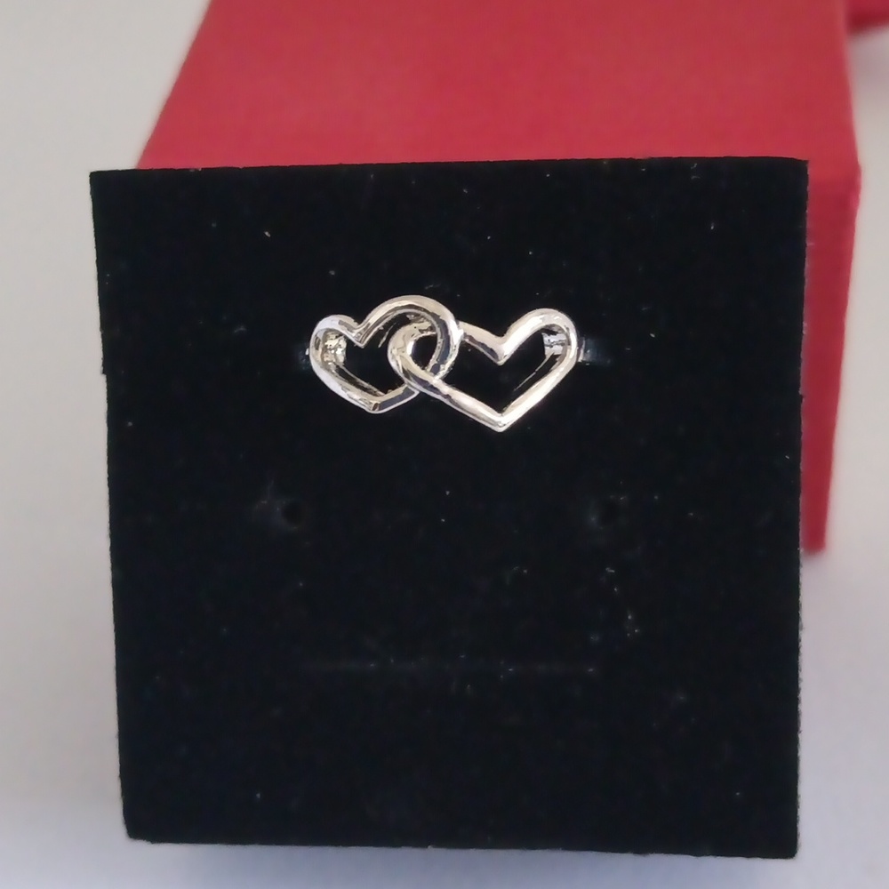 Double Heart Ring Size 6